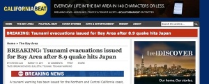 Tsunami evacuations on California Beat -- later retracted